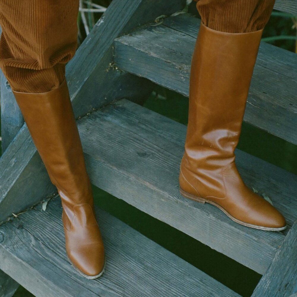 NWT DOEN ILLARIA RIDING BOOT 38 -- WHISKEY